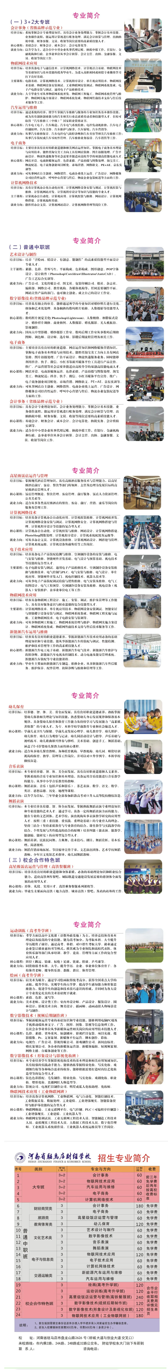 2021年河南省駐馬店財經學校招生簡章