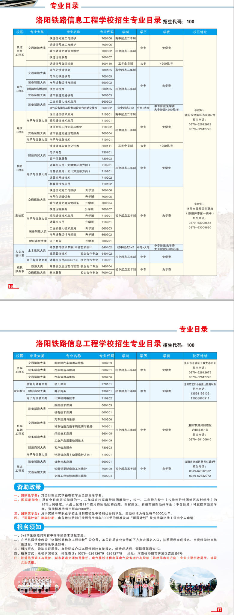 洛陽(yáng)鐵路信息工程學(xué)校2022年招生計(jì)劃
